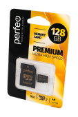 Носитель информации PERFEO microSDXC 128GB High-Capacity (Class 10) UHS-3 V30 с адаптером BL1