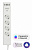 Сетевой фильтр Digma DiPlug Strip 40 дистанц.вкл/выкл белый DIPLUG STRIP 40