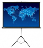 Экран Cactus 150x150см Triscreen CS-PST-150x150 1:1 напольный рулонный черный от магазина РЭССИ