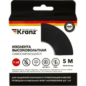 Высоковольтная самослипающаяся изолента KRANZ до 1 кВ 0.76x25 мм 5 м KR-09-2511 от магазина РЭССИ