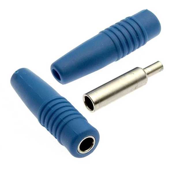 Z041 4mm Cable jack BLUE от магазина РЭССИ