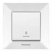 Переключатель Panasonic Arkedia скрыт. 1кл. проходной с подсветкой IP20 белый глянцевый (упак.:1шт) (WMTC00042WH-RU) от магазина РЭССИ
