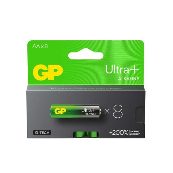 Батарейка алкалиновая c технологией G-tech GP Ultra Plus Alkaline 15А AА от магазина РЭССИ