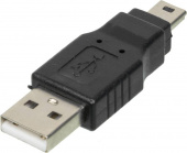 Переходник Ningbo mini USB B (m) USB A(m) черный от магазина РЭССИ
