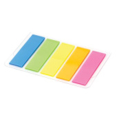 Пластиковые неоновые клейкие закладки Staff 45х12 мм 5 цветов х 20 листов на пластиковом основании 129355 от магазина РЭССИ