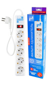 Сетевой фильтр POWER CUBE SPG-B-0,5M-WHITE 5 розеток (0.5м) (ПВС 3х0,75) белый BL1 от магазина РЭССИ