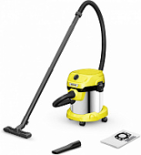 Строительный пылесос Karcher WD 2 Plus S V-15/4/18 1000Вт (уборка: сухая/сбор воды) желтый от магазина РЭССИ
