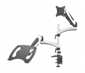 Кронштейн для монитора/ноутбука Cactus CS-VM-LH08-AL серебряный 13"-27" макс.8кг настольный поворот и наклон от магазина РЭССИ