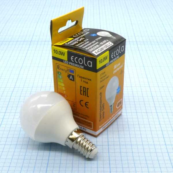 Лампа LED Ecola  10W тепл. шар (268) от магазина РЭССИ