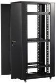 Шкаф серверный Lanmaster (TWT-CBB-22U-6X8-G1) напольный 22U 600x800мм пер.дв.стекл задн.дв.двуст. 2 бок.пан. 800кг черный IP20 от магазина РЭССИ