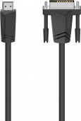 Кабель аудио-видео Hama H-205018 HDMI/DVI-D (Dual Link) 1.5м. Позолоченные контакты черный (уп.:1шт) (00205018) от магазина РЭССИ