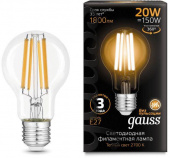 Лампа светодиодная Gauss Filament 102902120 20Вт цок.:E27 груша 220B 2700K св.свеч.бел.теп. (упак.:1шт) от магазина РЭССИ