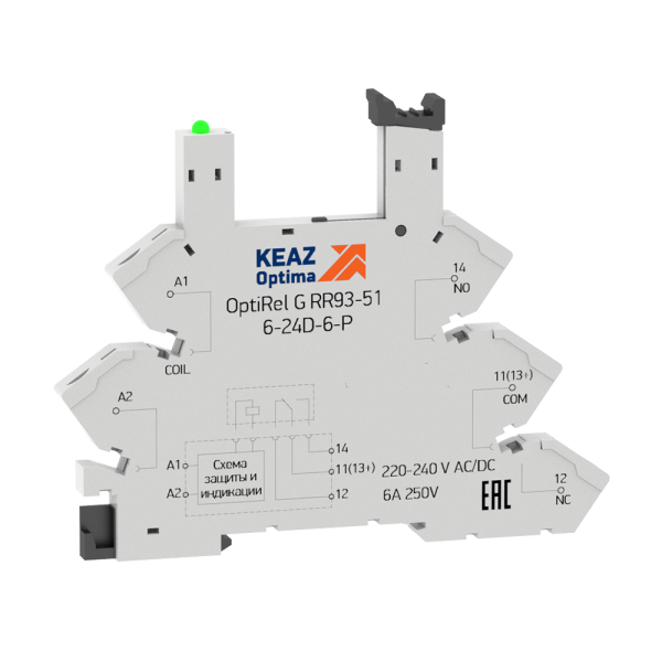 Розетка для реле OptiRel G RR93-01-12-24U-6-V от магазина РЭССИ