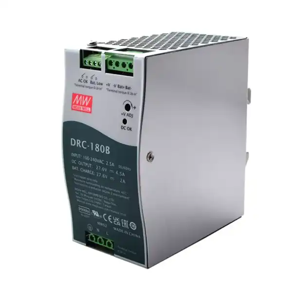 Блок питания AC-DC с функцией UPS, 180Вт, вход 90-264В АС,127-370В DC, выход 1: 27.6В,0-3.5 (2.25 ном.) А, выход зарядного устройства 27.6В,1.25А, в корпусе от магазина РЭССИ