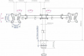 Кронштейн для мониторов Arm Media LCD-T13 черный 15"-32" макс.8кг настольный поворот и наклон верт.перемещ. от магазина РЭССИ