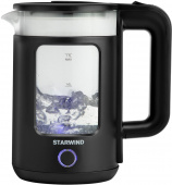 Чайник электрический Starwind SKG1053 1.7л. 1800Вт черный (корпус: стекло) от магазина РЭССИ
