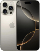 Смартфон Apple A3294 iPhone 16 Pro 256Gb титан моноблок 3G 4G 2Sim 6.3" 1206x2622 iOS 18 48Mpix 802.11 a/b/g/n/ac/ax/be NFC GPS Protect от магазина РЭССИ
