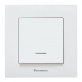 Выключатель Panasonic Karre Plus скрыт. 1кл. с подсветкой IP20 белый матовый (упак.:1шт) (WKTC00442WH-RU) от магазина РЭССИ