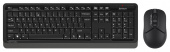 Клавиатура + мышь A4Tech Fstyler FG1012 клав:черный/серый мышь:черный USB беспроводная Multimedia (FG1012 BLACK) от магазина РЭССИ