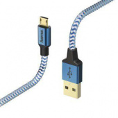 Кабель Hama 00178289 USB (m)-micro USB (m) 1.5м синий от магазина РЭССИ