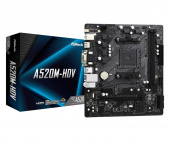 Материнская плата Asrock A520M-HDV Soc-AM4 AMD A520 2xDDR4 mATX AC`97 8ch(7.1) GbLAN RAID+VGA+DVI+HDMI от магазина РЭССИ