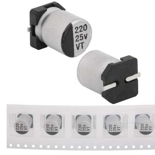 220 uF 25 V 105C 8*10.5 VT от магазина РЭССИ