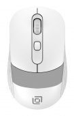 Мышь Оклик 310MW белый/серый оптическая (3200dpi) беспроводная USB для ноутбука (3but) от магазина РЭССИ