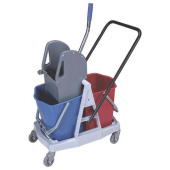 Уборочная тележка BRABIX 2 съемных ведра 17 л механический отжим пластиковый каркас 606660 от магазина РЭССИ