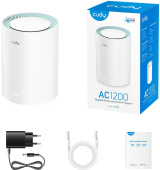 Бесшовный Mesh роутер Cudy M1300(1-Pack) AC1200 10/100/1000BASE-TX белый от магазина РЭССИ