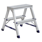Стремянка Алюмет алюминиевая двухсторонняя 2х2 ступеней. Серия AD7202 от магазина РЭССИ