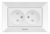Розетка силов. Panasonic Arkedia WMTC02142WH-RU 2розет. скрыт. штор. IP20 белый (упак.:1шт) от магазина РЭССИ