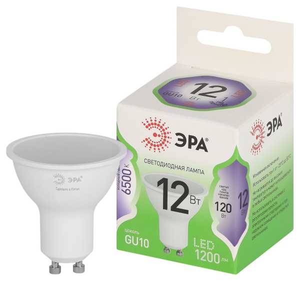 Лампа светодиодная LED 12 Вт 1200Лм 6500К MR16-12W-865-GU10 GU10 софит холодный свет Green Line от магазина РЭССИ