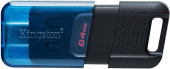 Флеш Диск Kingston 64Gb DataTraveler 80 M Type-C DT80M/64GB USB3.2 черный от магазина РЭССИ