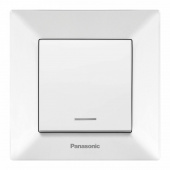 Выключатель Panasonic Arkedia WMTC00442WH-RU скрыт. 1кл. 2хпол. с подсветкой IP20 белый глянцевый (упак.:1шт) от магазина РЭССИ
