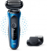 Бритва сетчатая Braun Series 6 61-B1500s реж.эл.:3 питан.:аккум. синий/черный от магазина РЭССИ