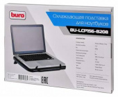 Подставка для ноутбука Buro BU-LCP156-B208 15.6"355x260x21мм 2xUSB 2x 80ммFAN 560г металлическая сетка/пластик черный от магазина РЭССИ