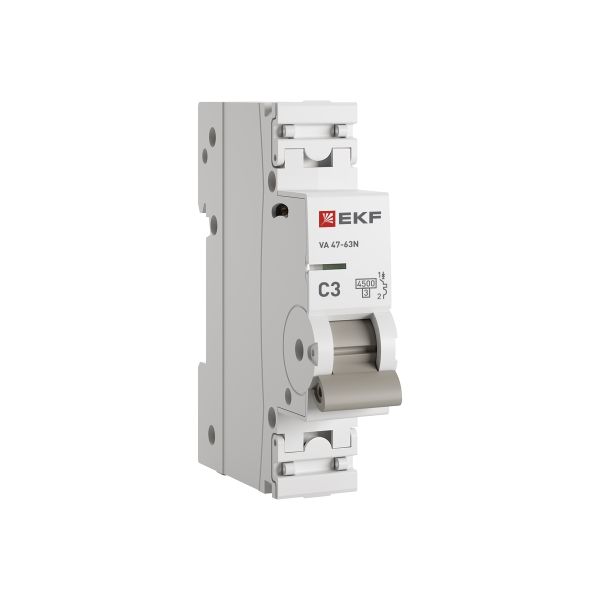 Выключатель автоматический однополюсный 1P 3А (C) 4.5kA ВА 47-63N M634103C PROXIMA EKF от магазина РЭССИ