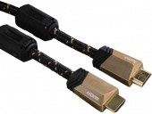 Кабель аудио-видео Hama Premium HDMI (m)/HDMI (m) 1.5м. феррит.кольца позолоч.конт. черный 5зв (00122210) от магазина РЭССИ