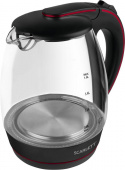 Чайник электрический Scarlett SC-EK27G71 1.8л. 2200Вт черный/красный (корпус: стекло) от магазина РЭССИ