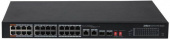 Коммутатор Dahua DH-PFS3226-24ET-240 24x100Mb 2G 2SFP 22PoE+ 240W неуправляемый от магазина РЭССИ