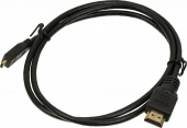 Кабель Micro HDMI (m)/HDMI (m) 1м. Позолоченные контакты черный от магазина РЭССИ