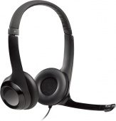 Наушники с микрофоном Logitech H390 черный 1.9м накладные USB оголовье (981-000014) от магазина РЭССИ