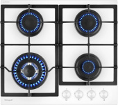 Газовая варочная поверхность Weissgauff HGG 641 WGV Nano белый от магазина РЭССИ