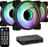 Вентилятор для корпуса Aerocool Mirage 12 Pro ARGB 120х120x25 6-pin 17.8дБ (упак.:3шт) Ret от магазина РЭССИ