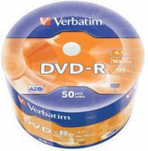 Диск DVD-R Verbatim 4.7Gb 16x bulk (50шт) (43788) от магазина РЭССИ