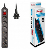 Сетевой фильтр Buro 600SH-1.8-B 1.8м (6 розеток) черный (коробка) от магазина РЭССИ