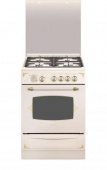 Плита Газовая Gefest ПГ 6100-03 0279 кремовый/рисунок "ретро" (стеклянная крышка) реш.чугун от магазина РЭССИ