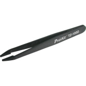 TZ-100D Pro'sKit Пинцет для SMD прямой плоский (композитный немагнитный термо-кислото-стойкий антистат.) от магазина РЭССИ