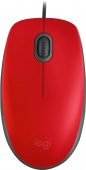 Мышь Logitech M110 красный/серый оптическая (1000dpi) silent USB (2but) от магазина РЭССИ