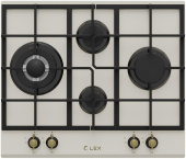 Газовая варочная поверхность Lex GVG 6043C IV Light белый антик от магазина РЭССИ